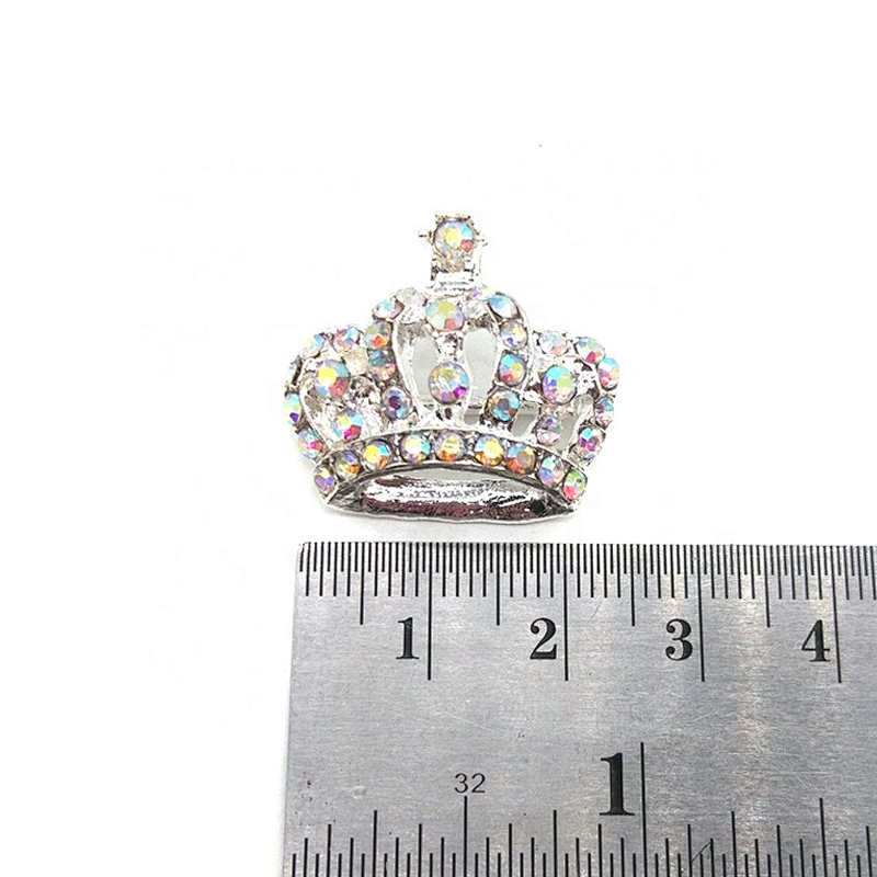 25MM Stunning Diamante AB Clear Rhinestone Crown Buckles