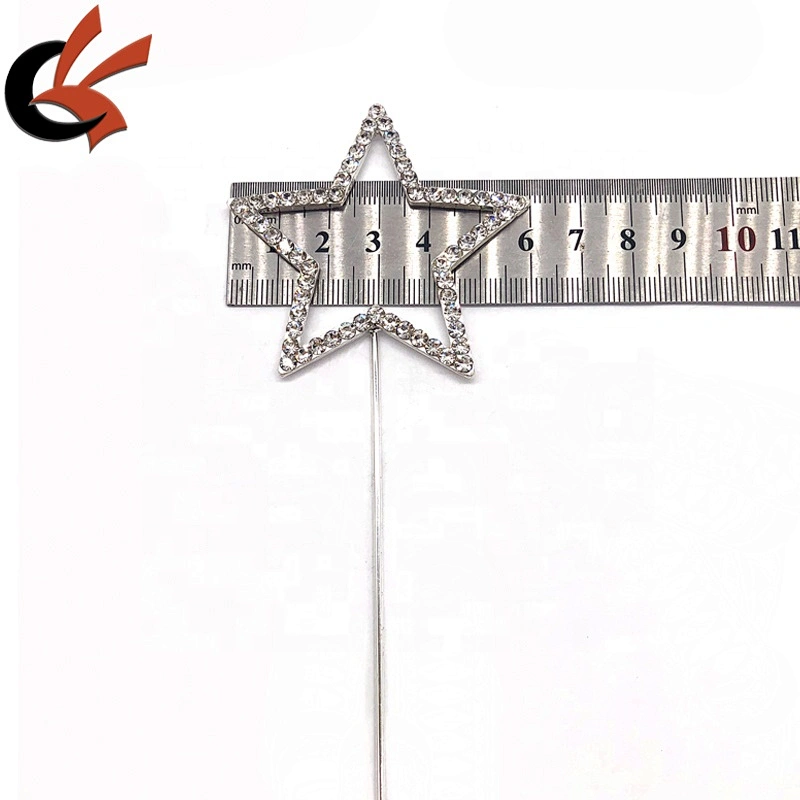 60x60mm Star shape Clear crystal rhinestone cake topper for birthday wedding cake decoration