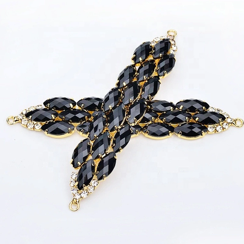 Custom rhinestone diamond garment accessories applique trimming wholesale