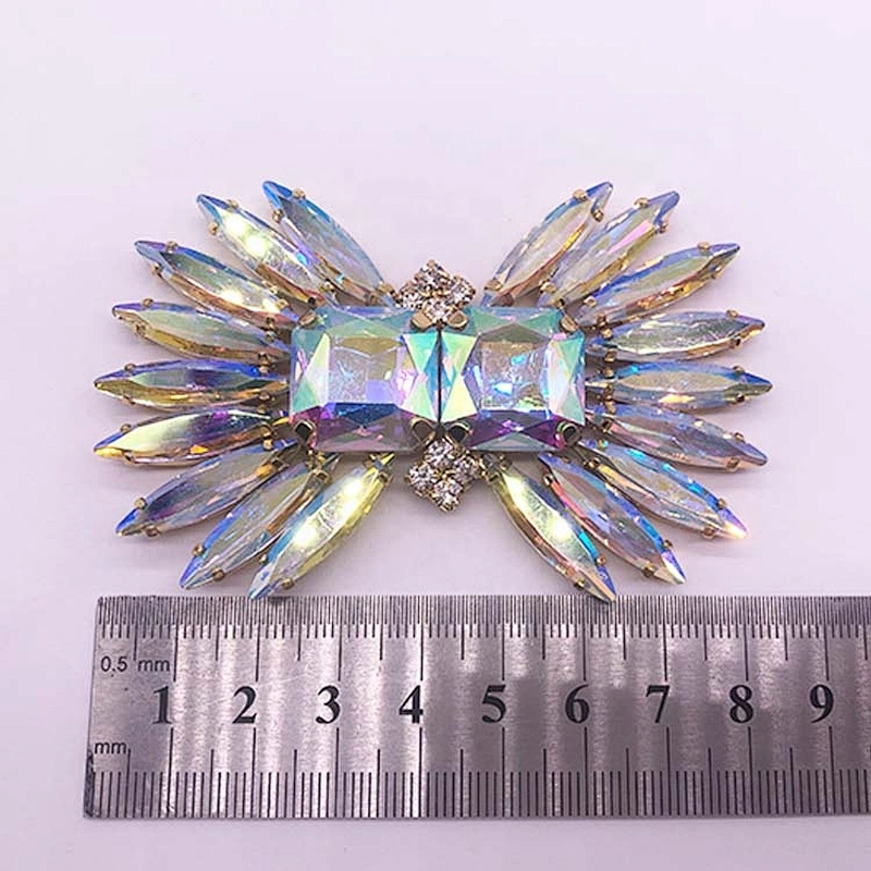 Decorative Crystal AB Rhinestone Shoe Buckle Accessories Buckle for Women Shoes