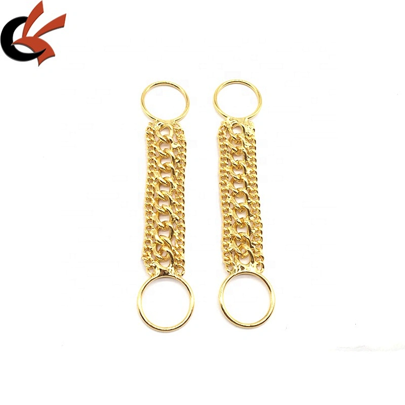 Newest street style cowboy bikini decorative gold link chain metal setting swimwear chain bikini connector