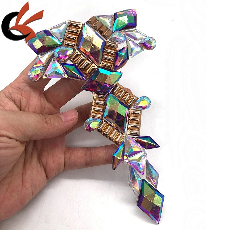 Wholesale unique style resin rhinestone hot fix appliques iron on embellishment