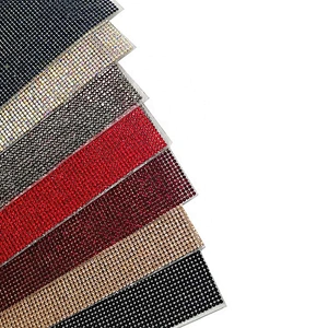 Customized Adhesive rhinestone mesh Colorful Hotfix Rhinestone Sheet for shoes Resin Rhinestone Mesh Fabric for bag decoration
