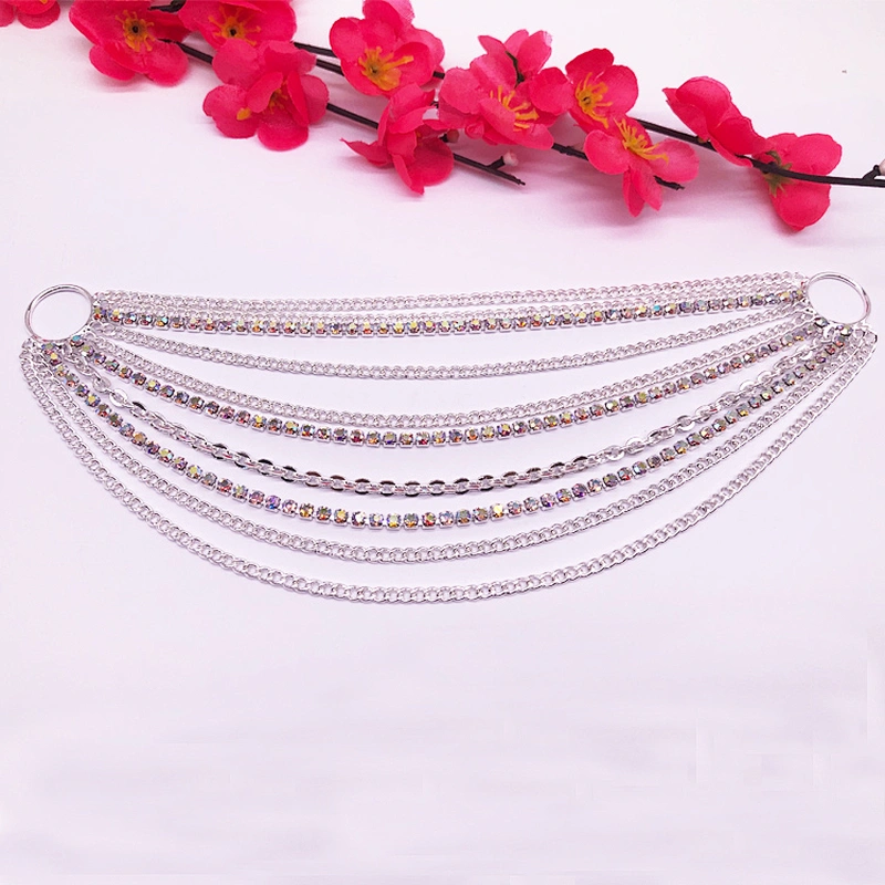 2021 New design Crystal  swimwear buckle swimwear connector for swimwear accessories