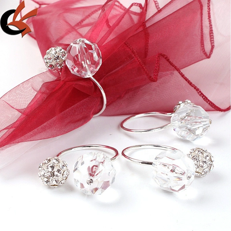2021 Amazon New Products Diamond Embedded Base Halloween Bling Crystal Rhinestone Napkin Ring