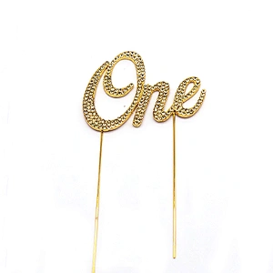 One year old birthday party Rhinestone  Number cake accessories cake topper