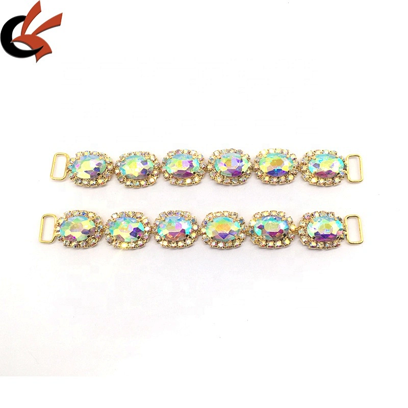 New Style Decorative Swimwear Bikini Accessories Rhinestone Trim Jewelry AB Glass Crystal Bikini Connector