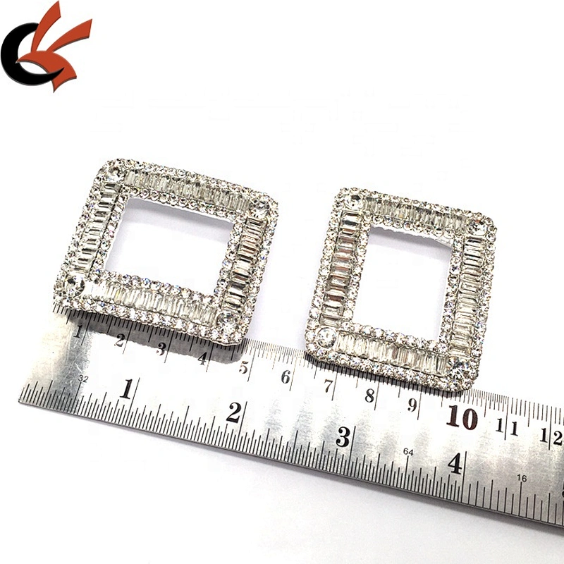 Custom Stocked Antique Metal Shoe Accesorios Para Calzado Silver Hardware Parts Rhinestone Shoe Buckles