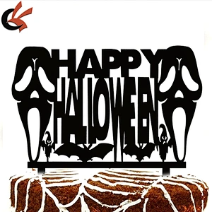 wholesale Happy Halloween plastic cake topper for Halloween decoration