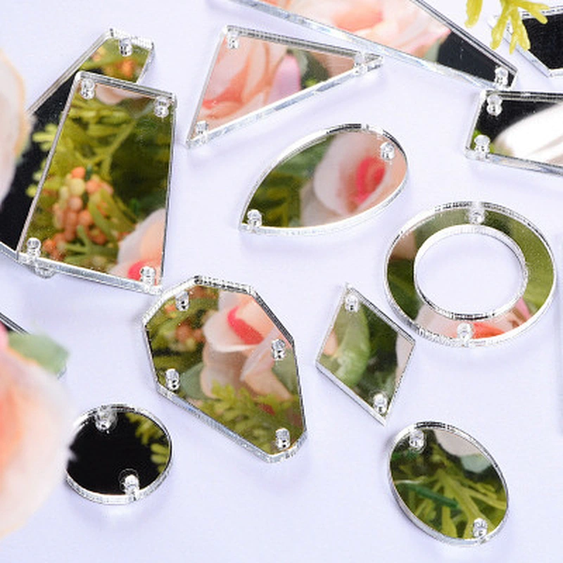 Acrylic flat  Irregular Mirror rhinestone  Sewing On clothing