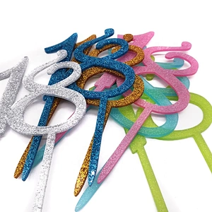 Glitter Number 18 Birthday Acrylic Cake Topper