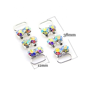 wholesale AB clear rhinestone garment buckles crystal rhinestone bikini connector