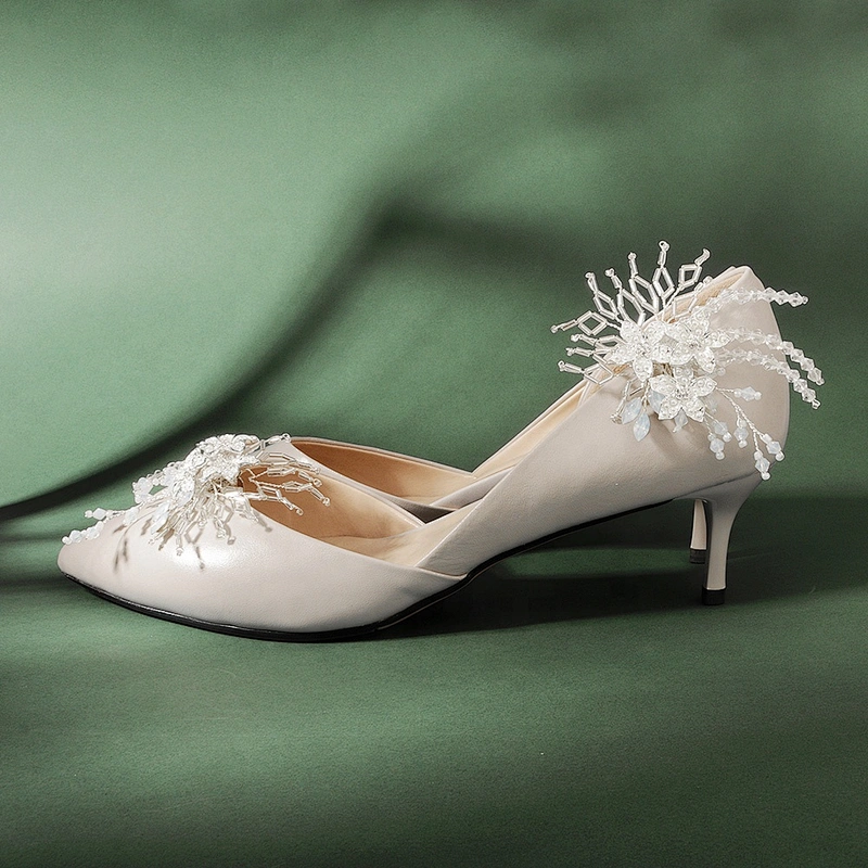 2020 hot sale Luxury Handmade Pearl rhinestone shoe clip wedding shoe accessories