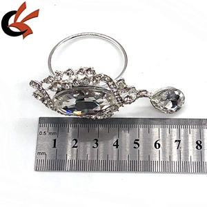 Shining Fashion large glass gem crystal Napkin Ring Wholesale Rhinestone Ring of Napkin