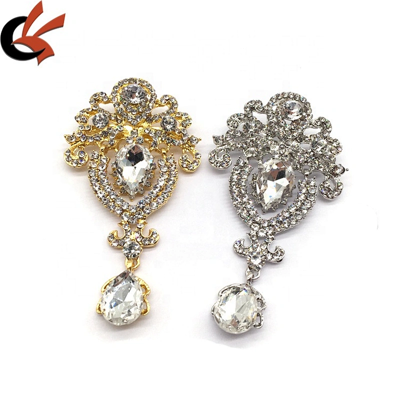 New Fashion Vintage Crystal Rhinestone Pendant Design Crystal Brooch Women Pins For Garment Dress