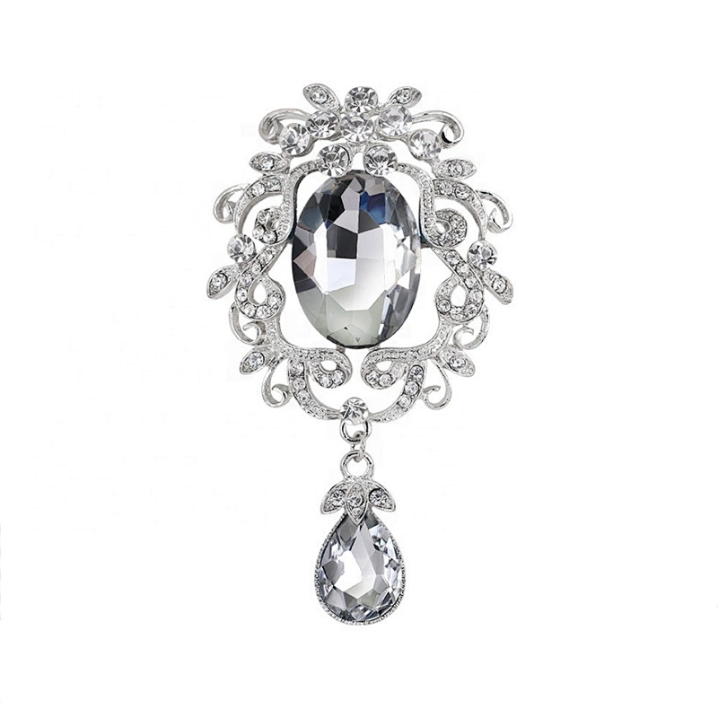 vintage crystal rhinestone brooch for garment
