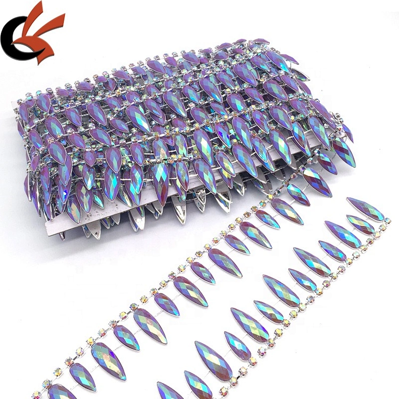 Wholesale fringe rhinestone tassel trim decorative rhinestone chain trim