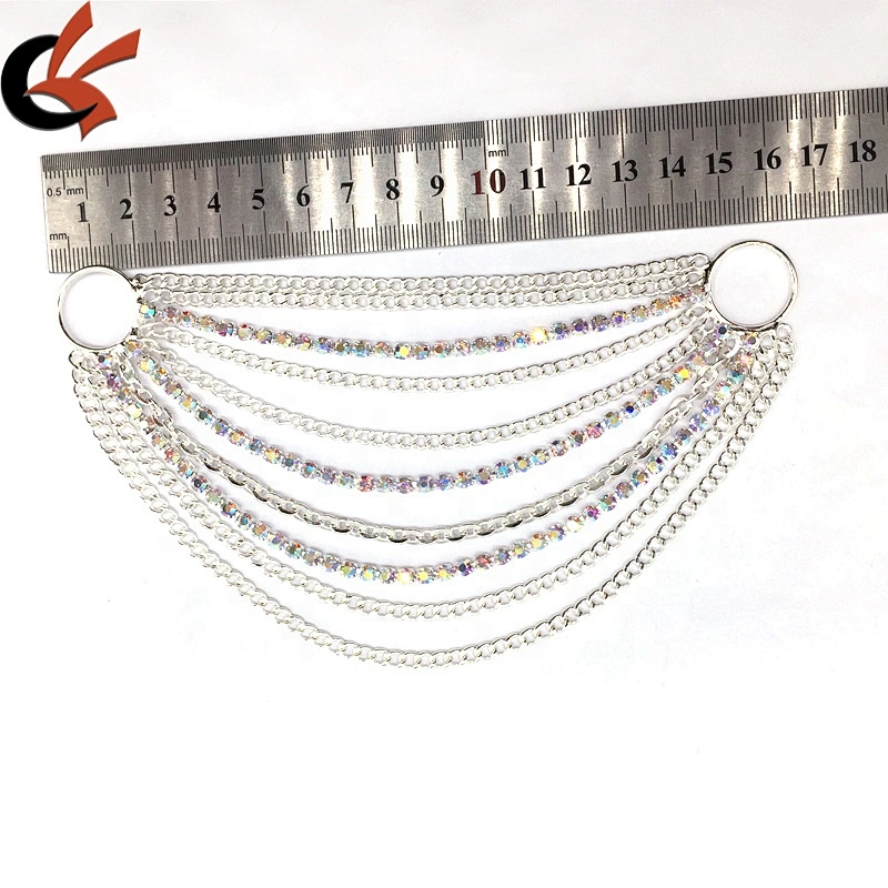 2020 Custom Wholesale Women Bikini Fashion Designer Luxury Multi Chains Pendant Diamond Crystal Bikini Connector