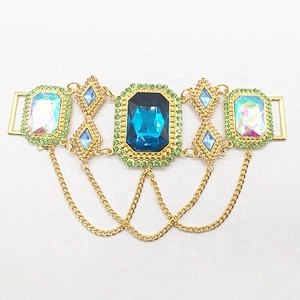 New Arrivals Fashion Women Sexy Crystal Square Metal Bikini Swimwear Two Pieces Sets Rhinestone Connector