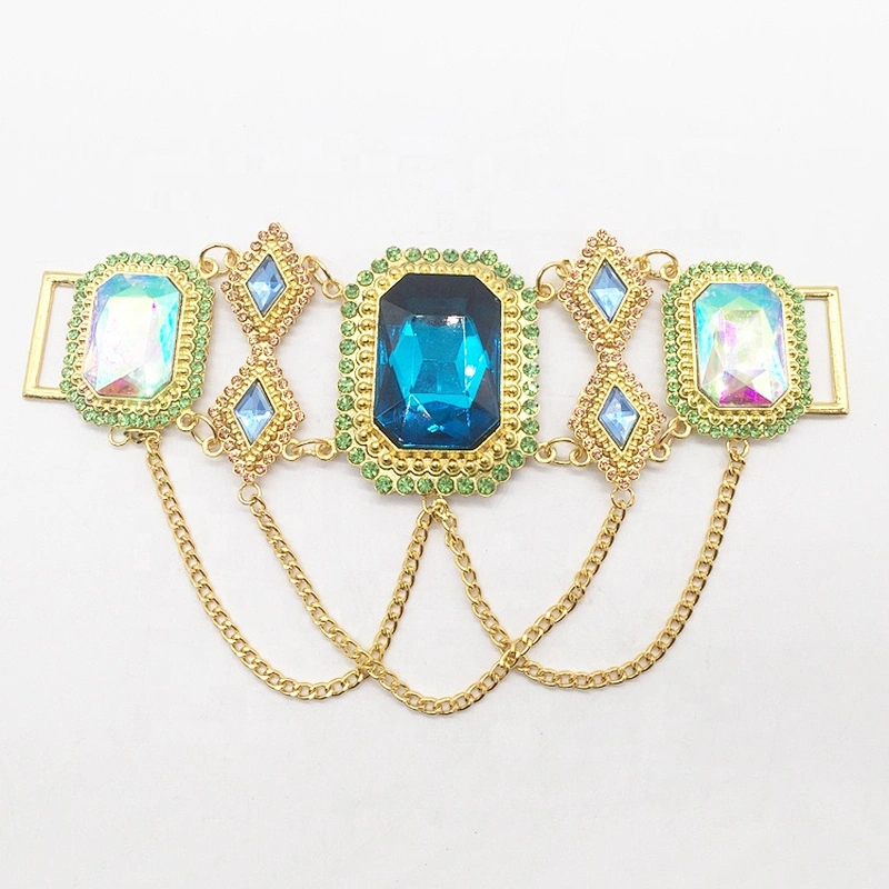 New Arrivals Fashion Women Sexy Crystal Square Metal Bikini Swimwear Two Pieces Sets Rhinestone Connector