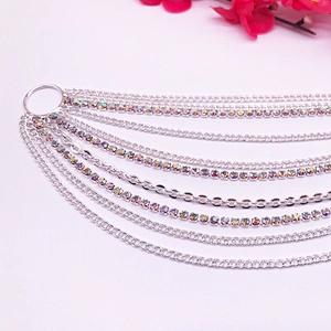 2021 New design Crystal  swimwear buckle swimwear connector for swimwear accessories