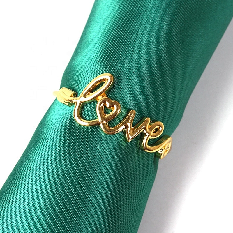 Gold  Anniversary Dinner LOVE Napkin Ring Holder