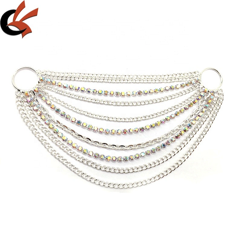 2020 Custom Wholesale Women Bikini Fashion Designer Luxury Multi Chains Pendant Diamond Crystal Bikini Connector