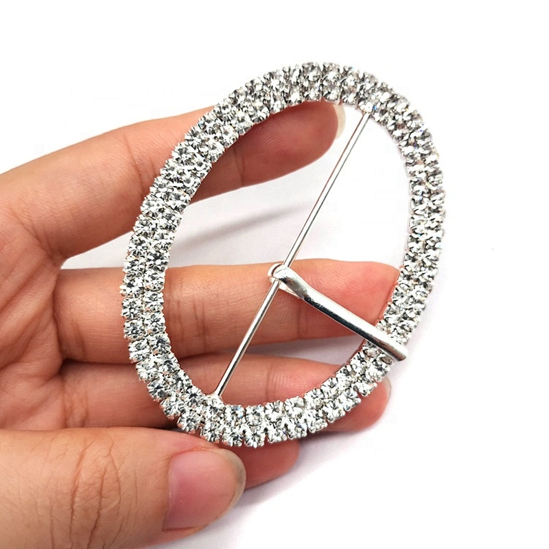 Custom Oval Crystal Garment Decorative Rhinestone Belt Buckle