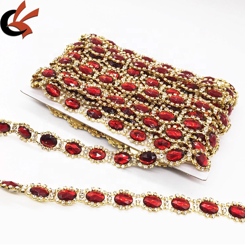 Rhinestones Trimming Type and 888 Crystal Acrylic & Resin Material Rhinestone Chain Trimming