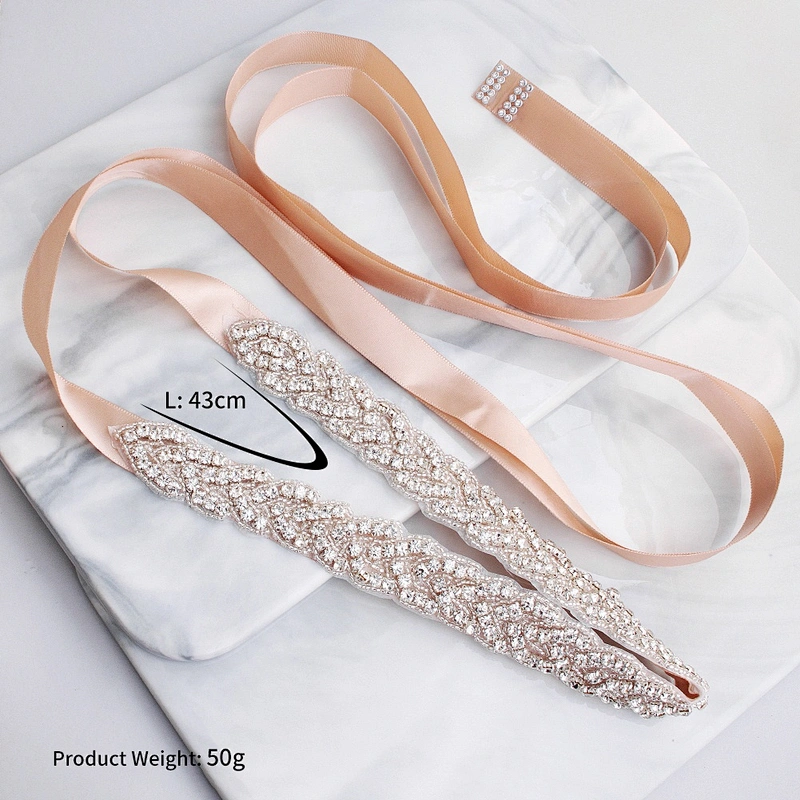 Rhinestones Bridal Sash Wedding Dress Sash Beaded Belt Crystal Waist Belt