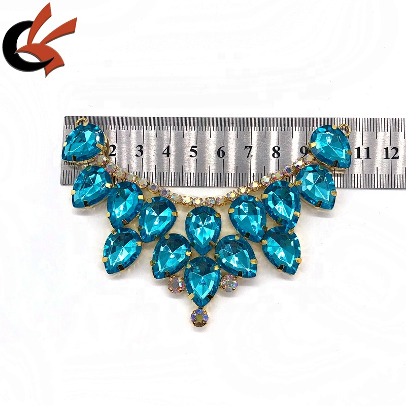 Newest Luxury carnival bikini decoration acrylic rhinestone swimwear connectors