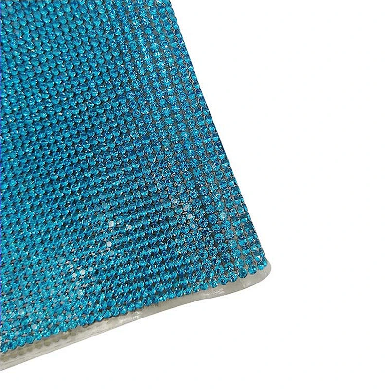 wholesale high quality decorative  hot fix rhinestone mesh trimming