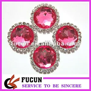 flat back round acrylic diamond gems