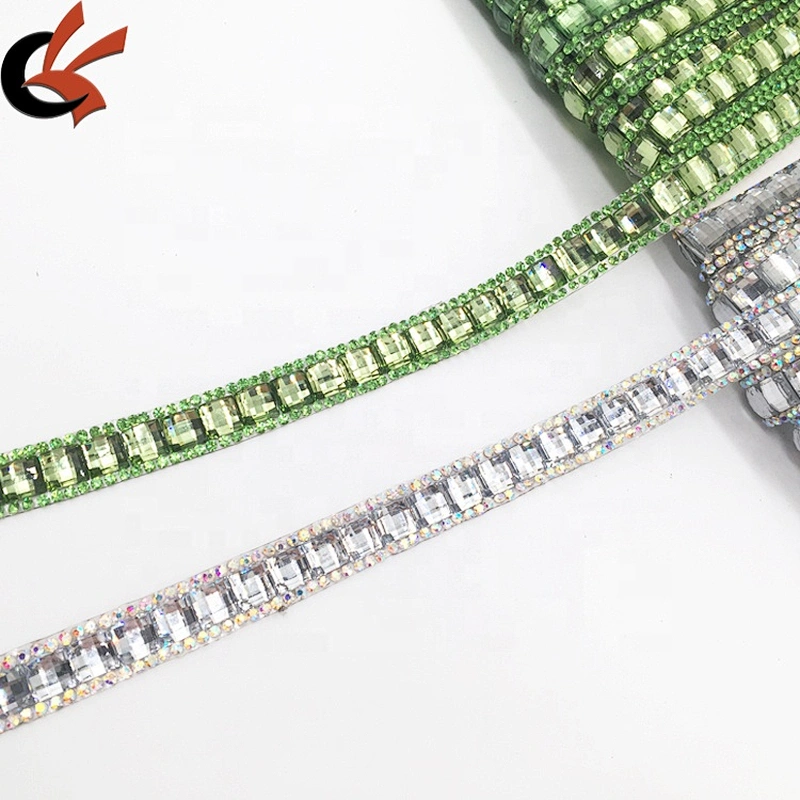 DIY Hot Fix Rhinestone Tape Iron On Ribbon Trim For Wedding Dress Decoration Bridal Appliques