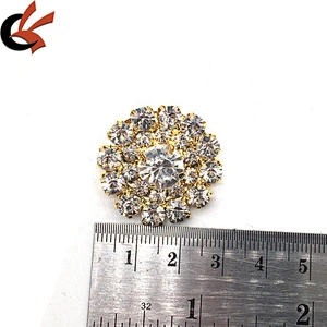 hot sell fashion clear crystal rhinestone buttons clothing accessories collar buttons for sewing on dress