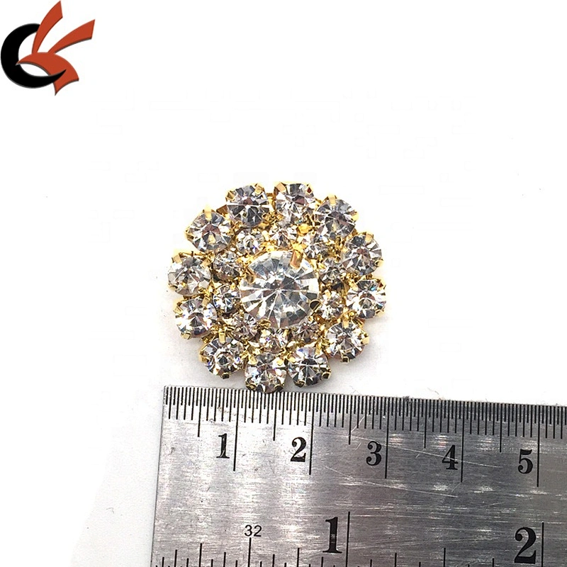 hot sell fashion clear crystal rhinestone buttons clothing accessories collar buttons for sewing on dress