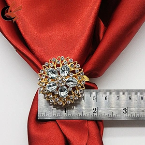 2019 hot sale cheaper acrylic rhinestone napkin ring for wedding table decoration