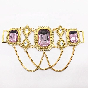 Best selling fashion factory jewelry alloy steel crystal purple bikini connector Guangzhou Support