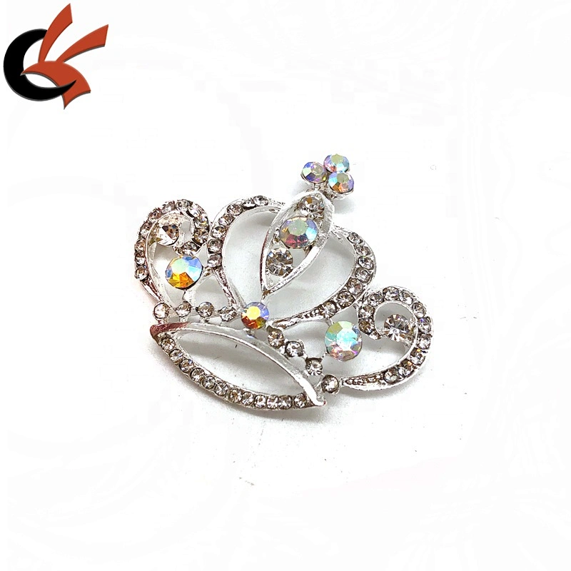 Vintage England Inspired Royal Prince Queen Crown Crystal Rhinestone Pin Brooch