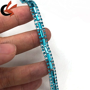 Carnival costume decorative hotfix iron on glass crystal rhinestone trimming