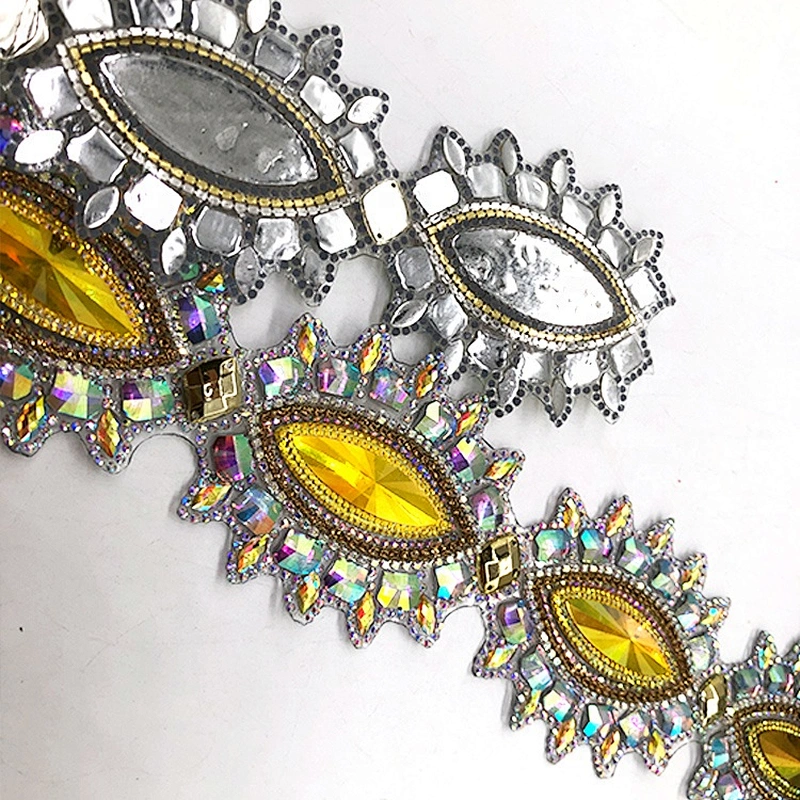 2020 Fashion garment accessory iron on designs Resin stones Crystal hot fix rhinestone trimming