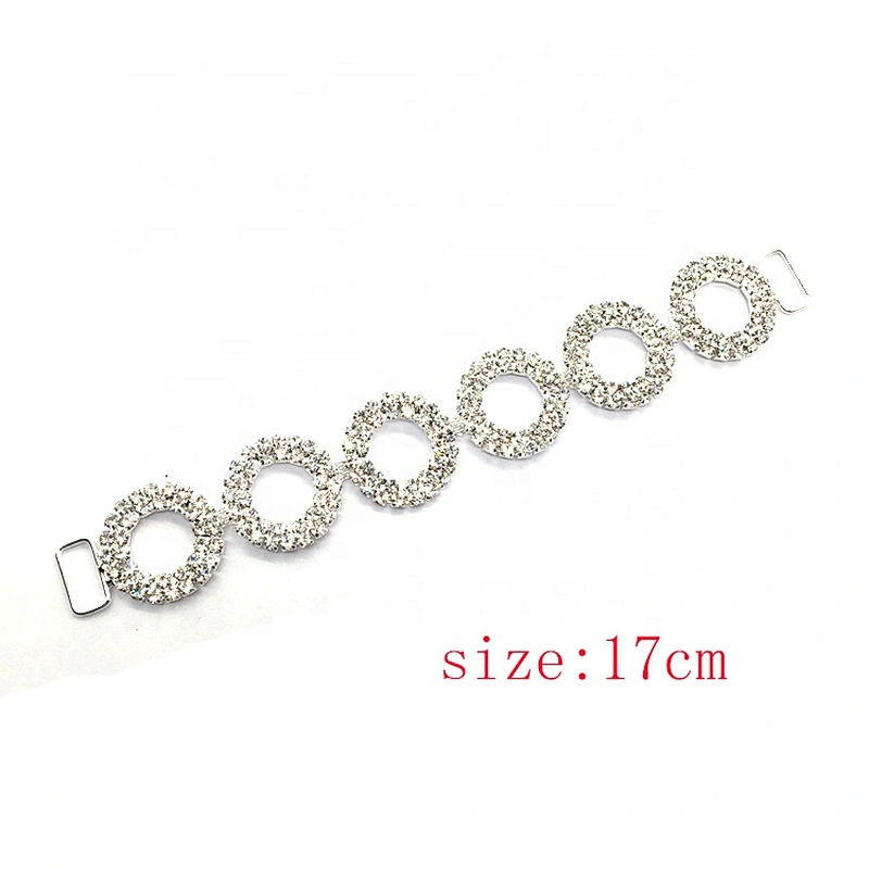 2021 making crystal metal circle swimsuit accessories bikini connectors for swimwear belt