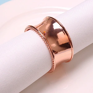 hotel supplies Metal wedding burnishing plain napkin rings