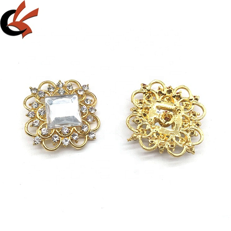 2021 Factory bulk cheap price wholesale rose gold beaded buttons sew on shirt rhinestone crystal buttons