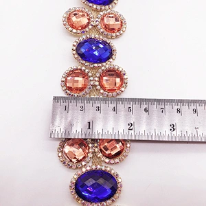 Hot Sale Fashion sew on  Rhinestone Trimming Bridal Dress Decoration For Wedding Dresses