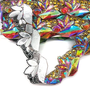 Manufacture carnival garment heat transfer jewelry iron on resin stone trimming