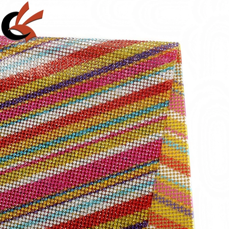 24*40cm various color rhinestone mesh design hot fix transfer applique trim hot fix sheet