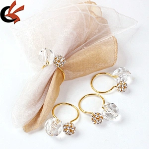 2021 Amazon New Products Diamond Embedded Base Halloween Bling Crystal Rhinestone Napkin Ring