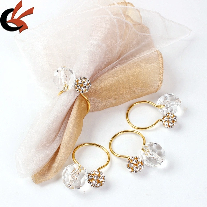 2021 Amazon New Products Diamond Embedded Base Halloween Bling Crystal Rhinestone Napkin Ring