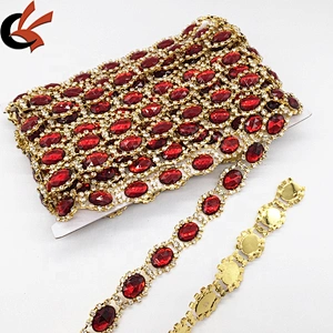 Rhinestones Trimming Type and 888 Crystal Acrylic & Resin Material Rhinestone Chain Trimming